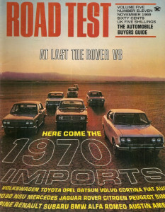 ROAD TEST MAGAZINE 1969 NOV - NEW IMPORTS INTO AMERICA